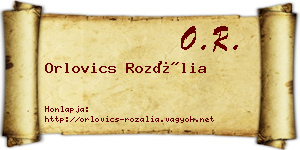 Orlovics Rozália névjegykártya
